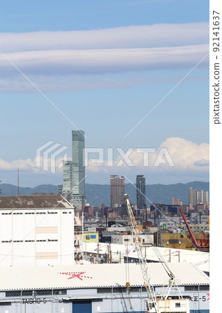 千島橋 大正區 大阪市景 大正內港艦隊倉庫 物資倉庫 昭和山 桁架建築 大阪灣風光 92141637