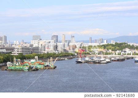 千島橋 大正區 大阪市景 大正內港艦隊倉庫 物資倉庫 昭和山 桁架建築 大阪灣風光 92141680