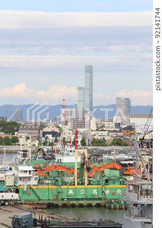 Chishima Bridge Taisho Ward Osaka City Scenery Taisho Inner Harbor Fleet Warehouse Material Storage Showayama Truss Architecture Osaka Bay Scenery 92141744