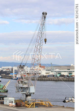 Chishima Bridge Taisho Ward Osaka City Scenery Taisho Inner Harbor Fleet Warehouse Material Storage Showayama Truss Architecture Osaka Bay Scenery 92141761