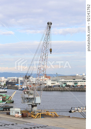 Chishima Bridge Taisho Ward Osaka City Scenery Taisho Inner Harbor Fleet Warehouse Material Storage Showayama Truss Architecture Osaka Bay Scenery 92141762