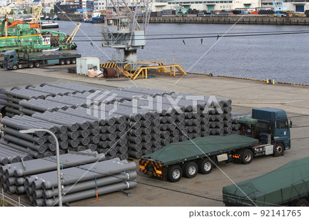 Chishima Bridge Taisho Ward Osaka City Scenery Taisho Inner Harbor Fleet Warehouse Material Storage Showayama Truss Architecture Osaka Bay Scenery 92141765