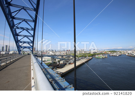 千島橋 大正區 大阪市景 大正內港艦隊倉庫 物資倉庫 昭和山 桁架建築 大阪灣風光 92141820