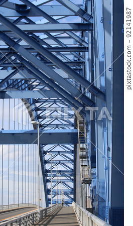 Chishima Bridge Taisho Ward Osaka City Scenery Taisho Inner Harbor Fleet Warehouse Material Storage Showayama Truss Architecture Osaka Bay Scenery 92141987