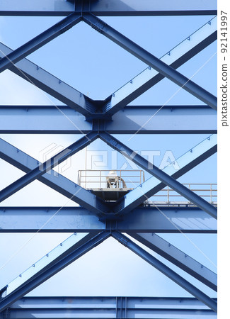 Chishima Bridge Taisho Ward Osaka City Scenery Taisho Inner Harbor Fleet Warehouse Material Storage Showayama Truss Architecture Osaka Bay Scenery 92141997