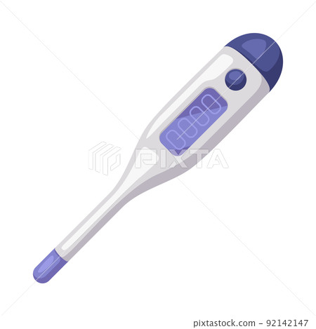 Illustration of electronic thermometer. Medical and healthcare item. Illustration of electronic thermometer. Medical and healthcare item. 92142147