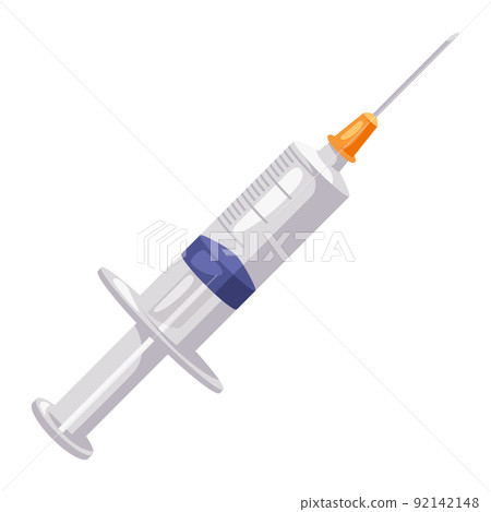 Illustration of syringe. Medical and healthcare item. Illustration of syringe. Medical and healthcare item. 92142148