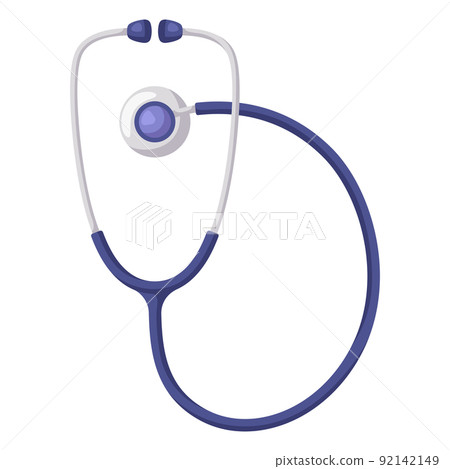 Illustration of stethoscope. Medical and healthcare item. 92142149