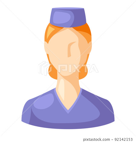 Illustration of nurse. Medical and healthcare avatar. Illustration of nurse. Medical and healthcare avatar. 92142153