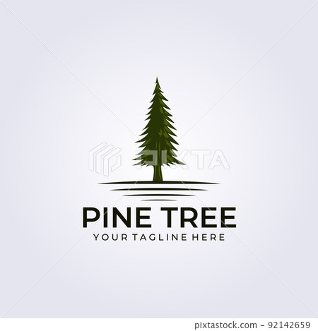 Pine tree logo vector illustration design - Stock Illustration ...