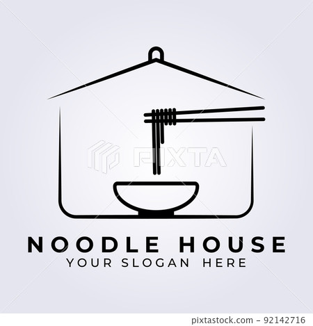 Noodle logo vector illustration design, noodle house Noodle logo vector illustration design, noodle house 92142716