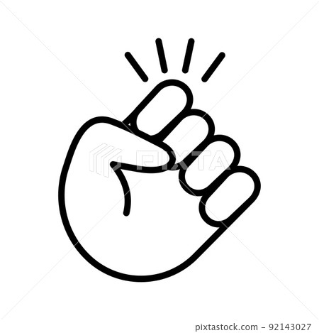 Hand knocking on door icon. Pictogram isolated on a white background. 92143027