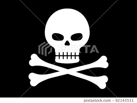 Pirate skull and cross bones vector illustration. Pirate skull and cross bones vector illustration. 92143531