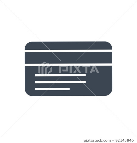 Credit card related vector glyph icon Credit card related vector glyph icon 92143940