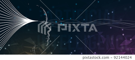 Conceptual technology illustration of artificial intelligence Conceptual technology illustration of artificial intelligence 92144024