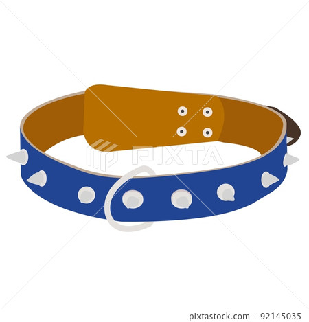 Dog collar. Vector cartoon illustration isolated on white background. Dog collar. Vector cartoon illustration isolated on white background. 92145035