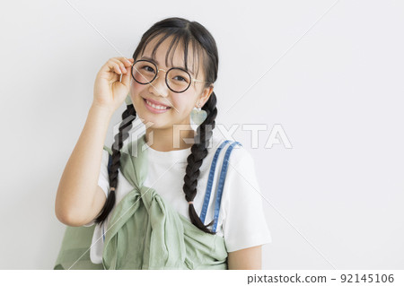 少女初中高中生便衣畫像 92145106