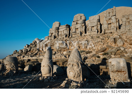 Statues on Nemrut Mount, Adiyaman province, Turkey 92145690