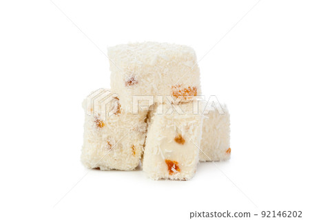 Turkish delight isolated on white. 92146202