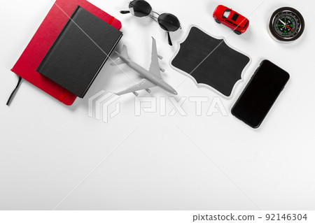 travel, summer vacation, tourism and objects concept travel, summer vacation, tourism and objects concept 92146304