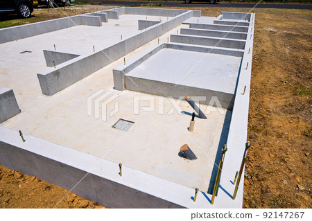 Concrete foundation of the house Concrete foundation of the house 92147267