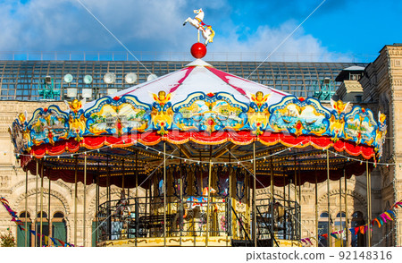 New Year's Fair on Red Square in Moscow. 92148316