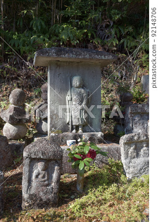 Stone statue in the precincts of Ishidoji Temple, Higashiomi City, Shiga Prefecture Stone statue in the precincts of Ishidoji Temple, Higashiomi City, Shiga Prefecture 92148706