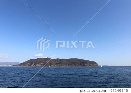 Mt. Hakodate seen from Hokkaido Hakodate ferry Mt. Hakodate seen from Hokkaido Hakodate ferry 92149346