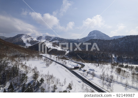 Snowy scenery of Shiga Kogen winter winter scenery Snowy scenery of Shiga Kogen winter winter scenery 92149987