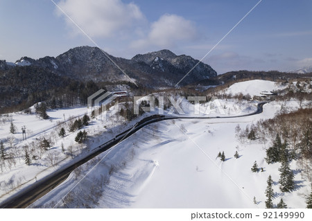 Snowy scenery of Shiga Kogen winter winter scenery Snowy scenery of Shiga Kogen winter winter scenery 92149990