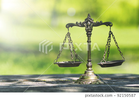 Balance and green blur background Balance and green blur background 92150587