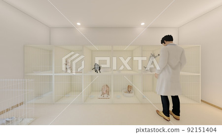 Animal hospital pet hotel dog / cat / pig illustration Animal hospital pet hotel dog / cat / pig illustration 92151404