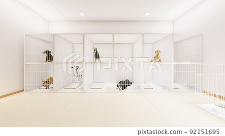 動物醫院寵物酒店狗、貓、豬無插圖 92151695