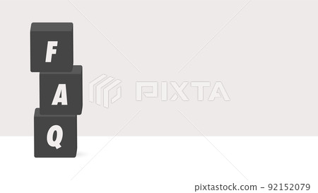 Faq Block Graphics Illustration of a black block with FAQ... - Stock Illustration ...
