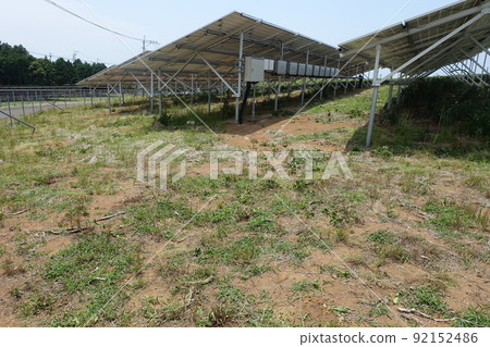 Solar power plant after mowing Solar power plant after mowing 92152486