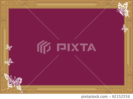 蝴蝶相框 background_horizontal 92152558