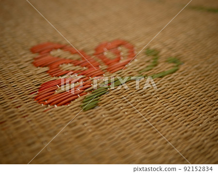 Enlarged rush textile Fukuoka Hanagoza butterfly pattern 92152834