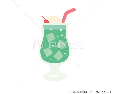 Showa Retro Melon Soda Illustration 92153003