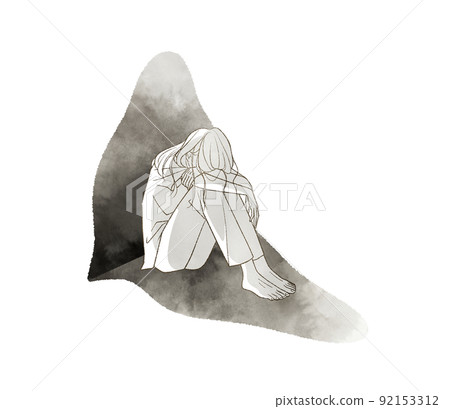 Crouching woman 92153312