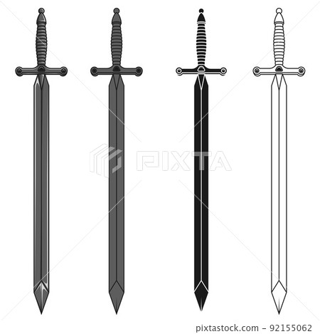 Medieval sword vector design 92155062