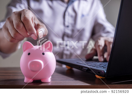 Online Banking And Internet Banking Savings Concept Online Banking And Internet Banking Savings Concept 92156920