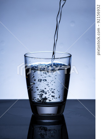 The image of pouring drinking water, into a glass, The image of pouring drinking water, into a glass, 92156932