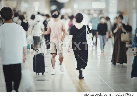 Pedestrian landscape Blurred image 92157656