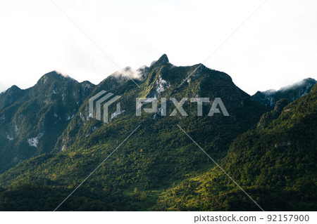 mountain view in the morning 92157900