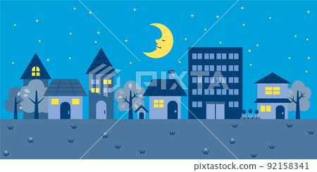 Scenery of the city at night 92158341