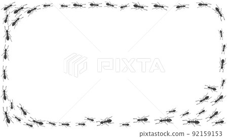 Trail of ants. A rectangle frame of insects.... - Stock Illustration ...