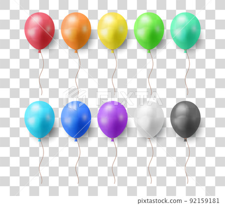 3D set of Balloon Isolated 3D set of Balloon Isolated 92159181