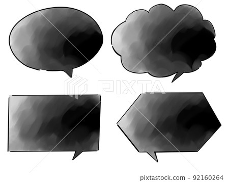 Balloon hand-painted watercolor style black and white Balloon hand-painted watercolor style black and white 92160264