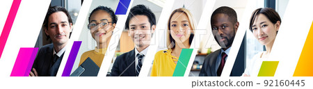 People of various races Global business Diversity 92160445