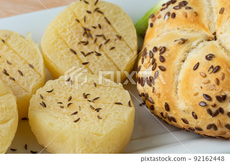 Czech smelly cheese. Stinky cheese. Aromatic delicacy. Dairy products. Traditional Czech cheese. 92162448